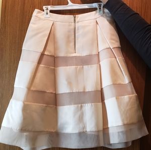 ***NORDSTROM BRAND MESH AND SATIN A-LINE SKIRT